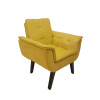 Poltrona Decorativa Opala Plus Para Sala De Estar Quarto Escritório - Amarela . - 1