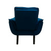 Poltrona Decorativa Opala Plus Para Sala De Estar Quarto Escritório - Azul Marinho - 4