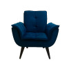 Poltrona Decorativa Opala Plus Para Sala De Estar Quarto Escritório - Azul Marinho - 2