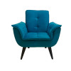 Poltrona Decorativa Opala Plus Para Sala De Estar Quarto Escritório - Azul Turquesa. - 2