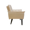 Poltrona Decorativa Opala Plus Para Sala De Estar Quarto Escritório - Bege - 2