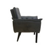 Poltrona Decorativa Opala Plus Para Sala De Estar Quarto Escritório - Cinza - 3