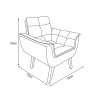 Poltrona Decorativa Opala Plus Para Sala De Estar Quarto Escritório - Marrom . - 4