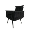 Poltrona Opala Decorativa Suede - Preta - 1