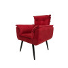 Poltrona Decorativa Opala Plus Para Sala De Estar Quarto Escritório - Vermelha - 1