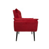 Poltrona Opala Decorativa Suede - Vermelha - 3