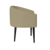 Poltrona Decorativa Sandy Para Escritório Consultório Sala De Estar Recepção Em Courvin - Bege - 2