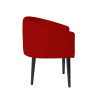 Poltrona Decorativa Sandy Para Escritório Consultório Sala De Estar Recepção Em Courvin - Vermelho - 3