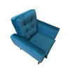Poltrona Saturno Para Sala De Estar Quarto Escritório Tecido Suede - Azul Turquesa - 3
