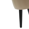 Puff Banco Nina Em Tecido Suede Pés Palito - Bege
