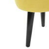 Puff Banco Nina Em Tecido Suede - Amarelo - 2