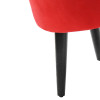 Puff Banco Nina Em Tecido Suede - Vermelho - 2