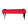 Recamier Roma Capitonê Em Suede - Vermelho - 1